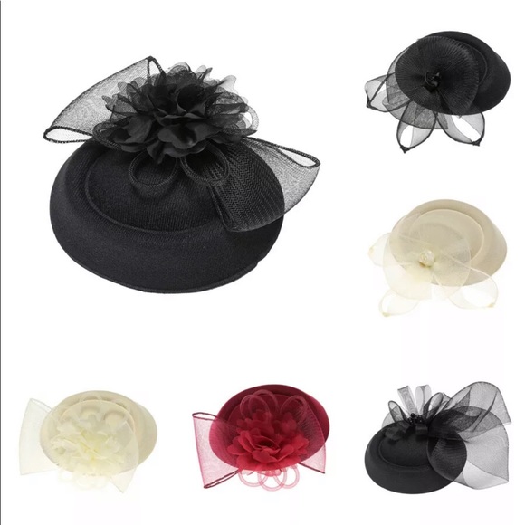 Women's Veil Fascinators  Mini Top Hats - Picture 2 of 5
